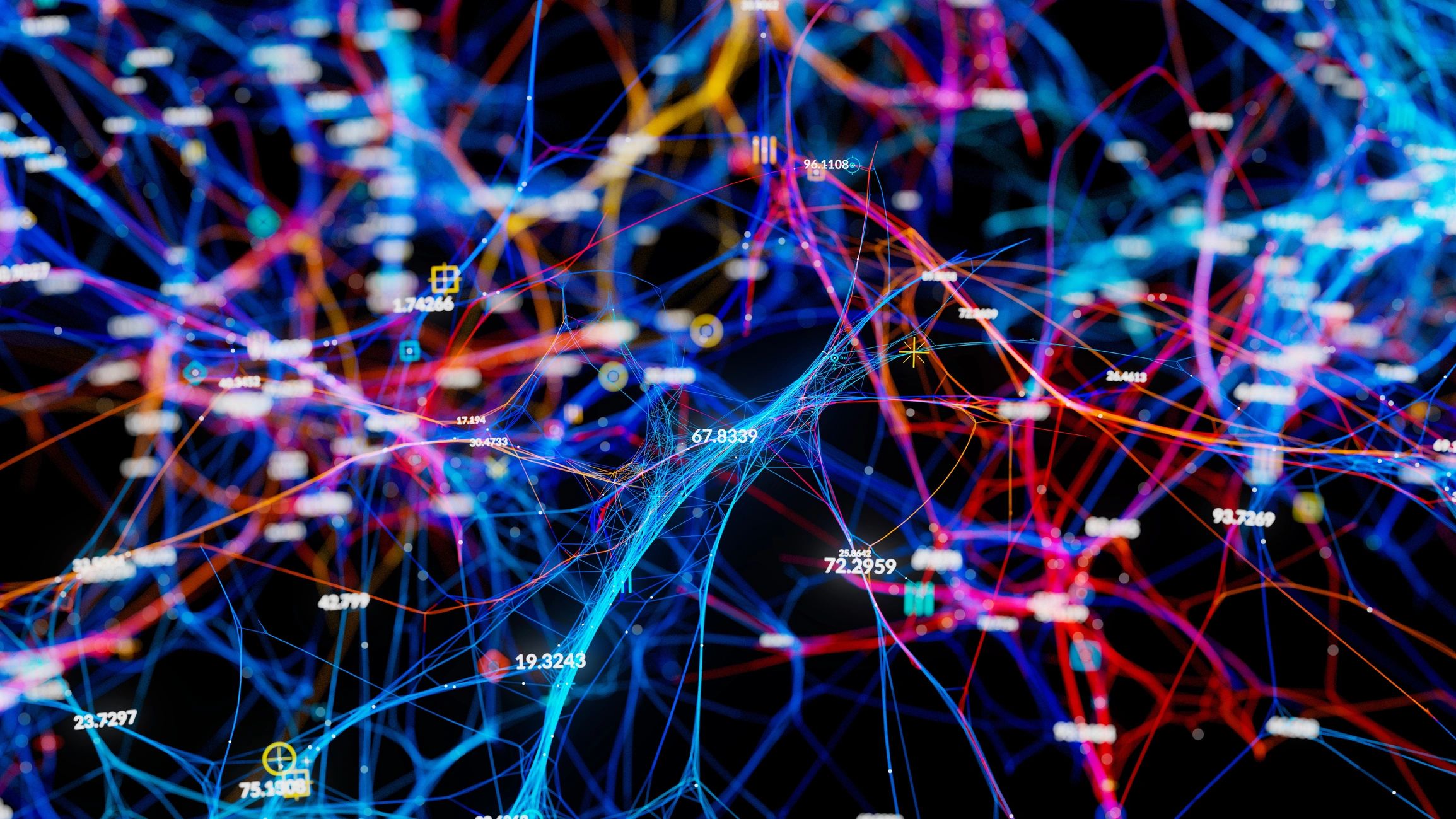 Abstract digital network visualization