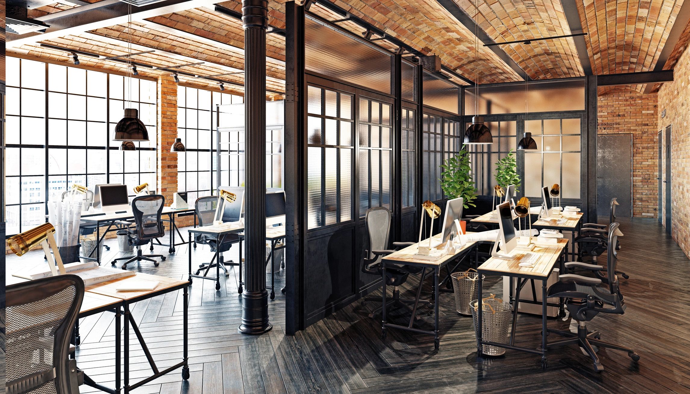 Modern training environment representing collaborative learning