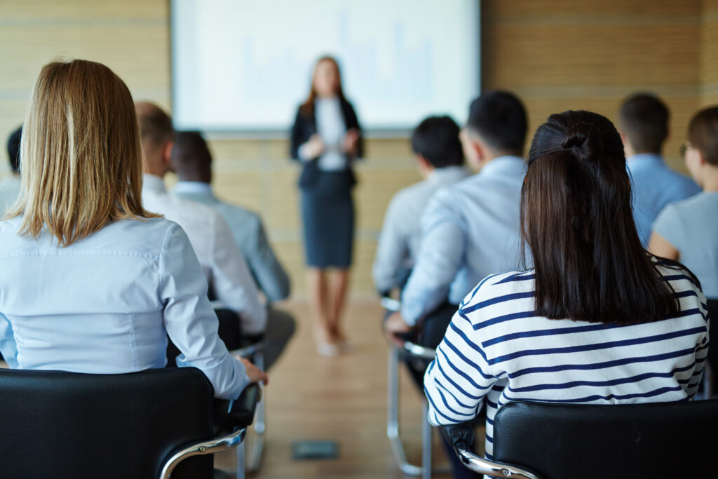 Adult attendees participating in a professional mental health training intensive